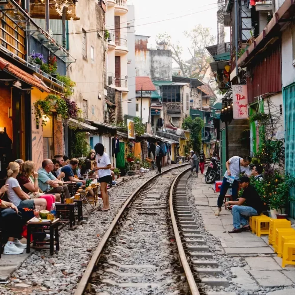 Vjetnama Hanoi dzelzceļa iela